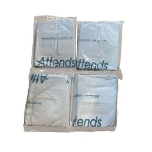 Attends Supersorb Advanced bed underpads 4 packs of 5 20 pads 34"x29" 1 open  b.